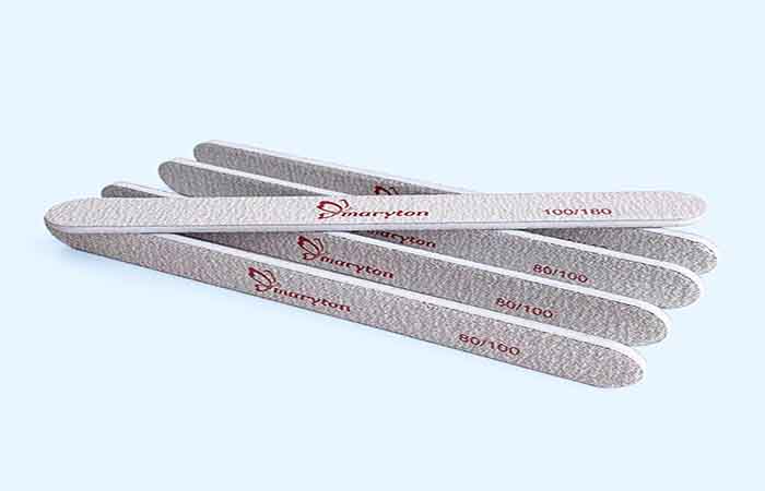12 PCS Double Sides Washable 100/180 Grit Emery Boards Nail Files
